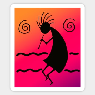 Kokopelli Sunset Sticker